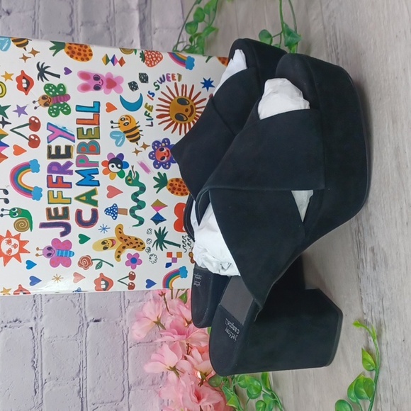 Jeffrey Campbell Women's Coerce High Block Heel Platform Slide Sandals NIB - Picture 1 of 10